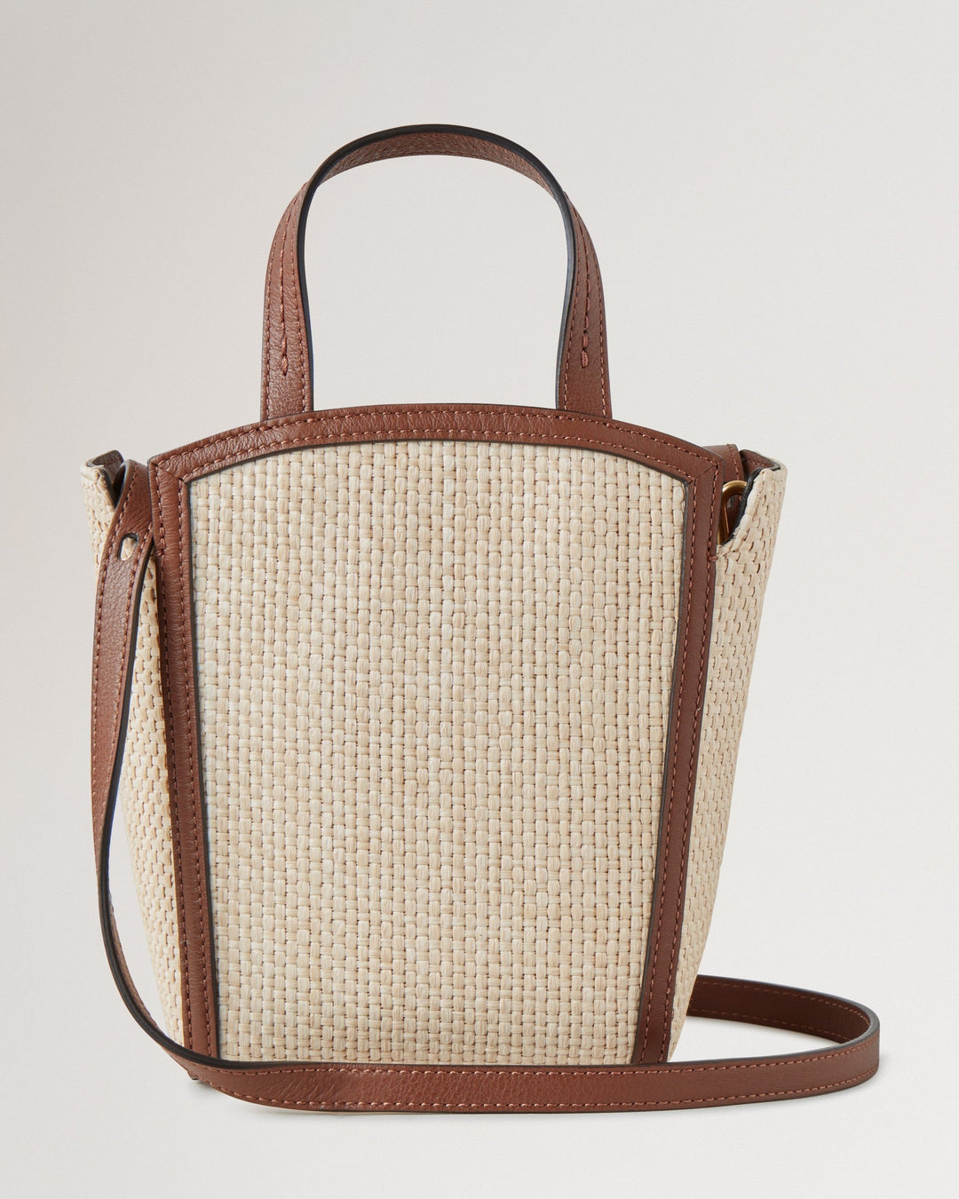 Clovelly Mini Tote Ecru & Bright Oak Raffia