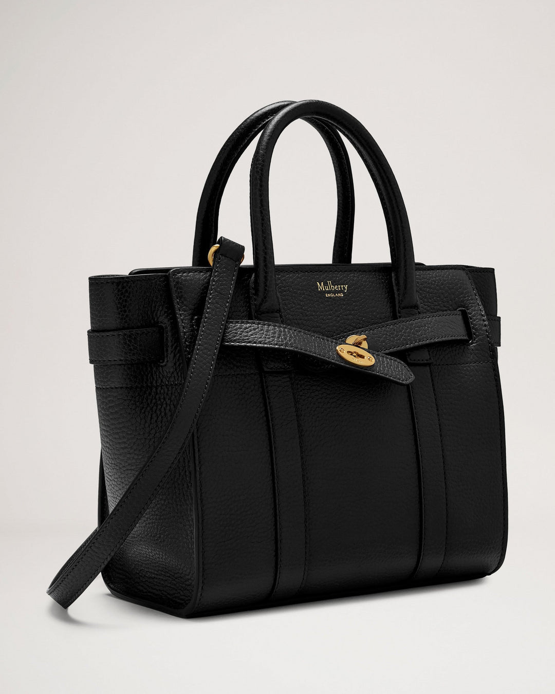 Mini Zipped Bayswater Black Small Classic Grain