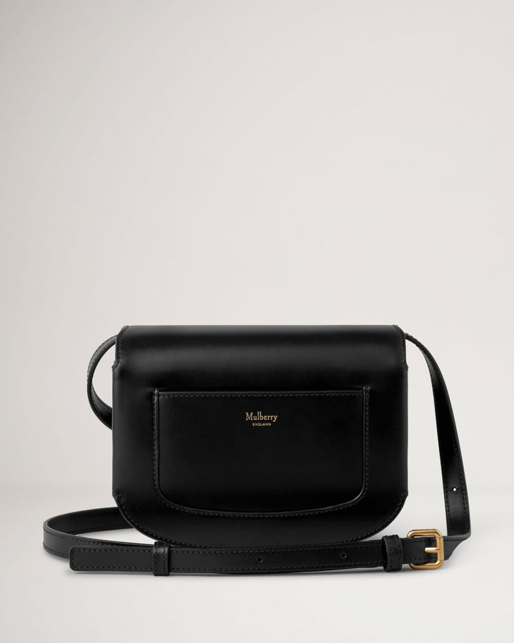 Small Pimlico Satchel Black & Brass Super Lux Calf