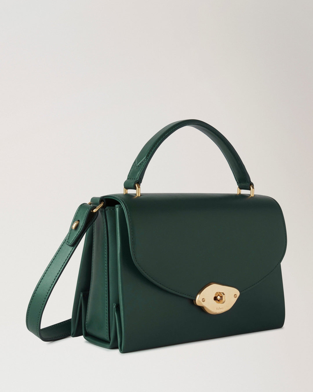 Lana Top Handle Mulberry Green High Gloss Leather