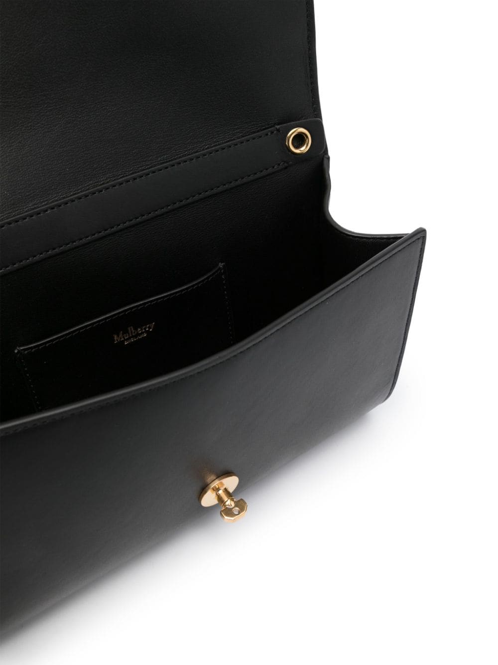 Lana Clutch Black High Gloss Leather