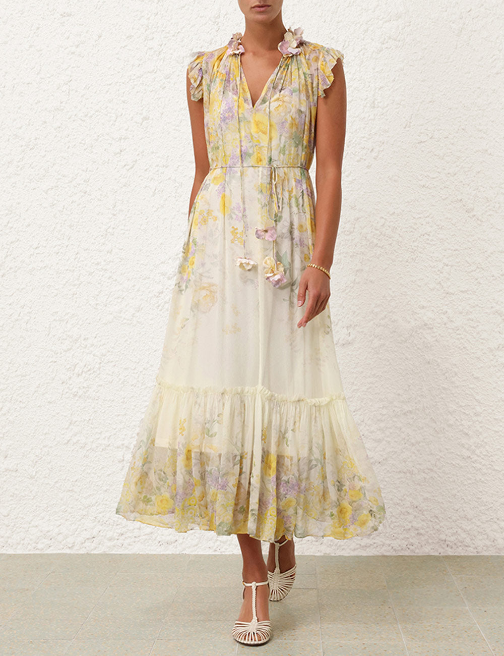 zimmermann golden flutter dress Zimmermann Alchemy Flutter Dress