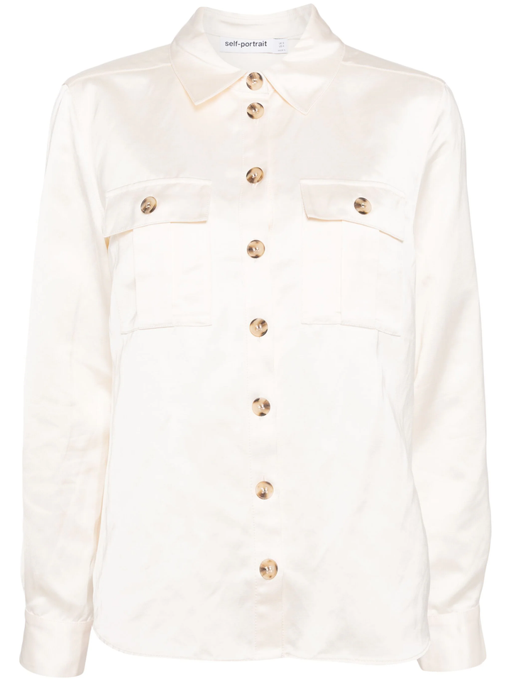 Cream Satin Shirt