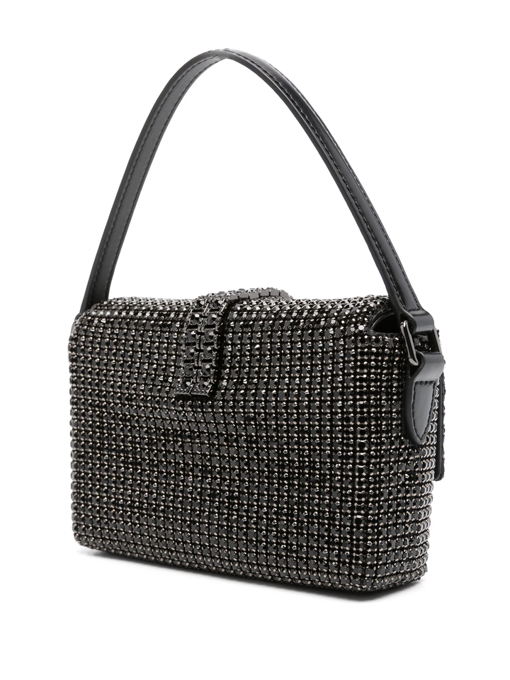 Black Rhinestone Chainmail Micro Bag