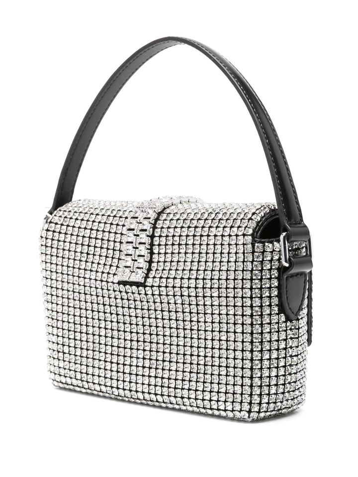 Silver Rhinestone Chainmail Micro Bag