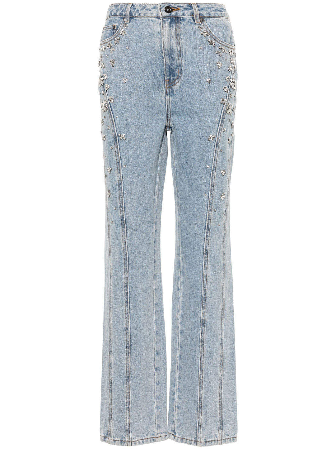 Crystal Embellished Denim Jeans