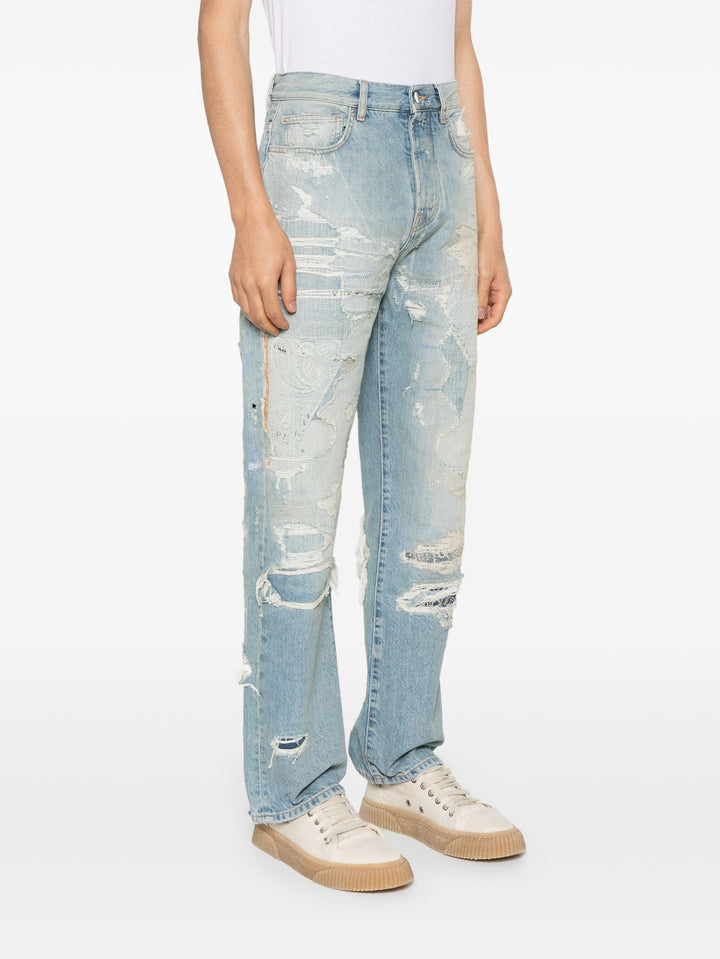 Repaired Straight Jeans