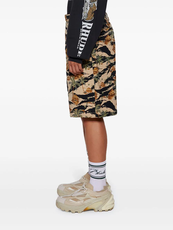 Amiri Repeat Palm Skater Shorts