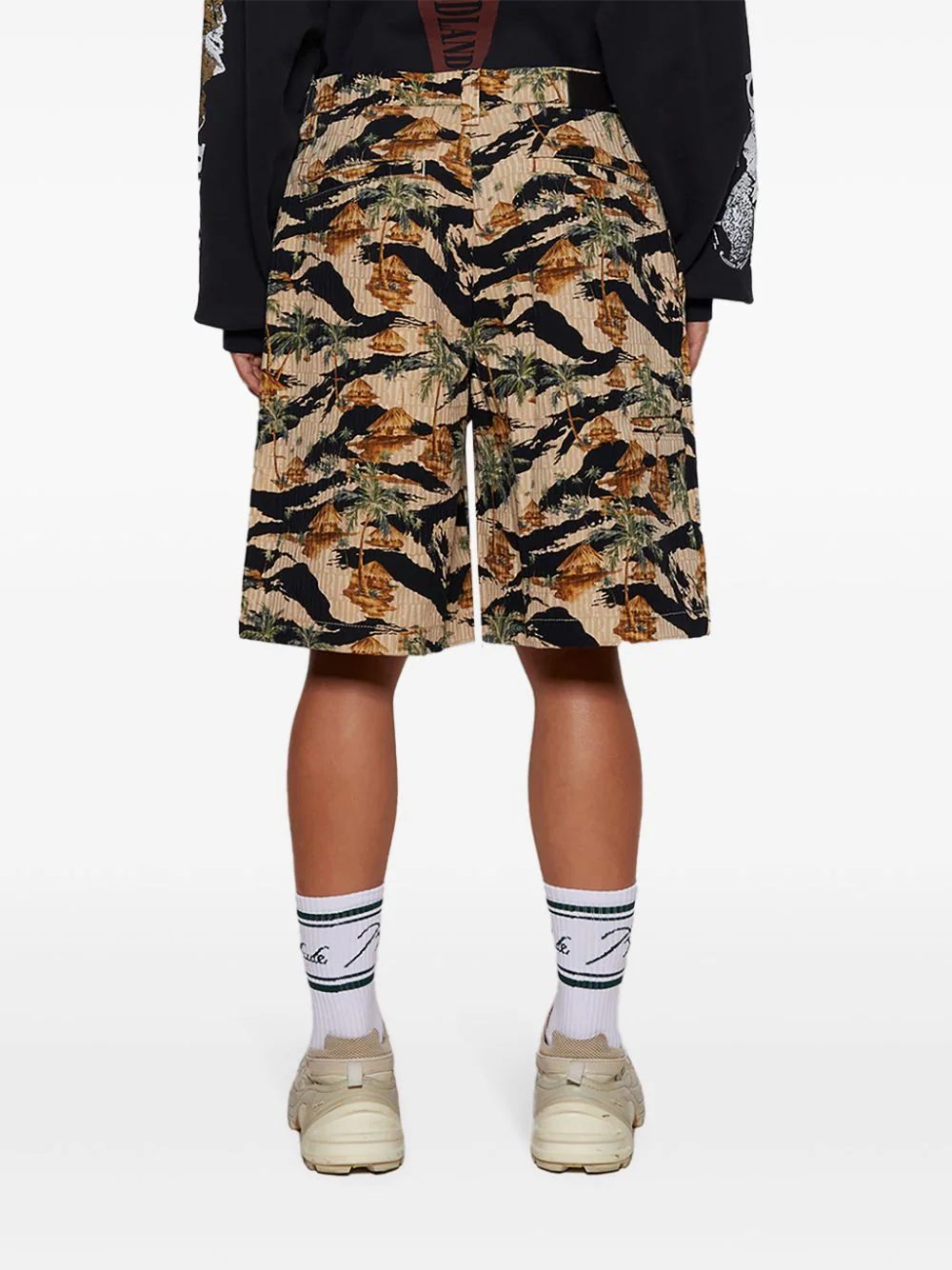 Amiri Repeat Palm Skater Shorts