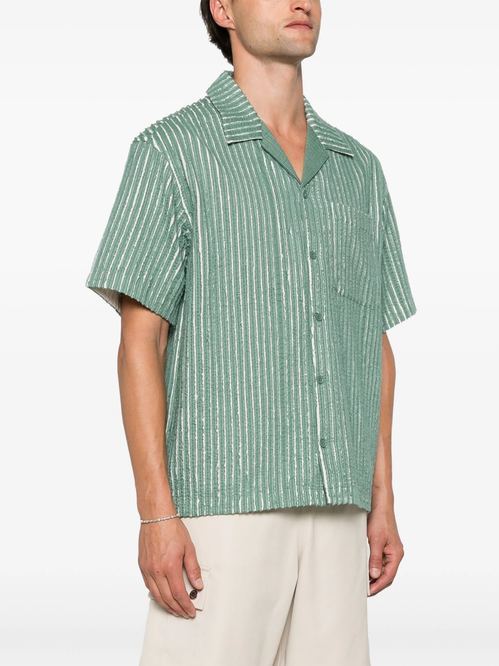 Hand-Frayed Stripe Shirt