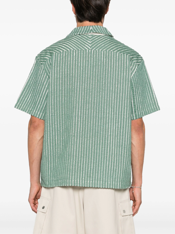 Hand-Frayed Stripe Shirt