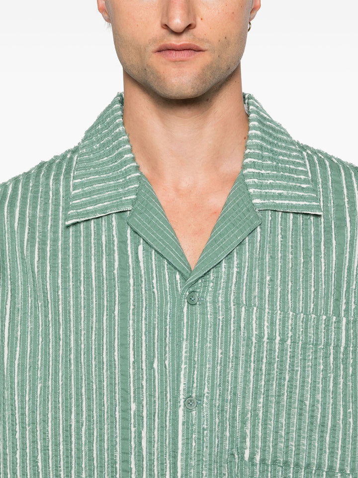 Hand-Frayed Stripe Shirt