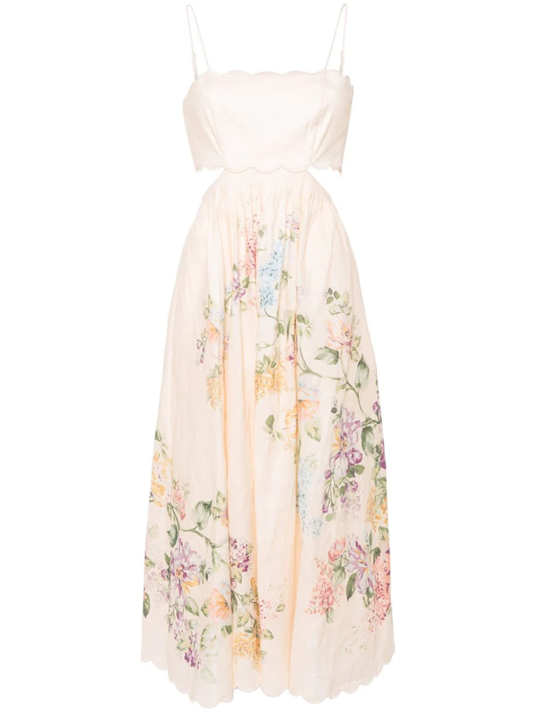 marbel midi dress Riviera Slip Midi Dress in Pink Marble