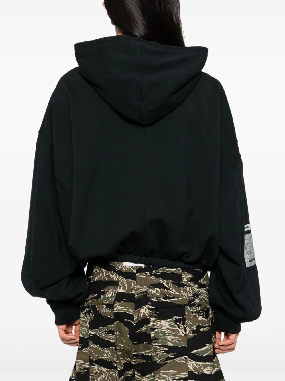 Zip Up Hoodie With Elastic Waist