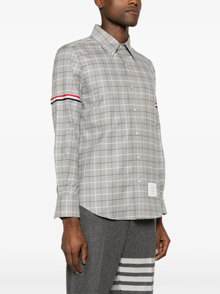 Check Cotton Flannel Armband Shirt