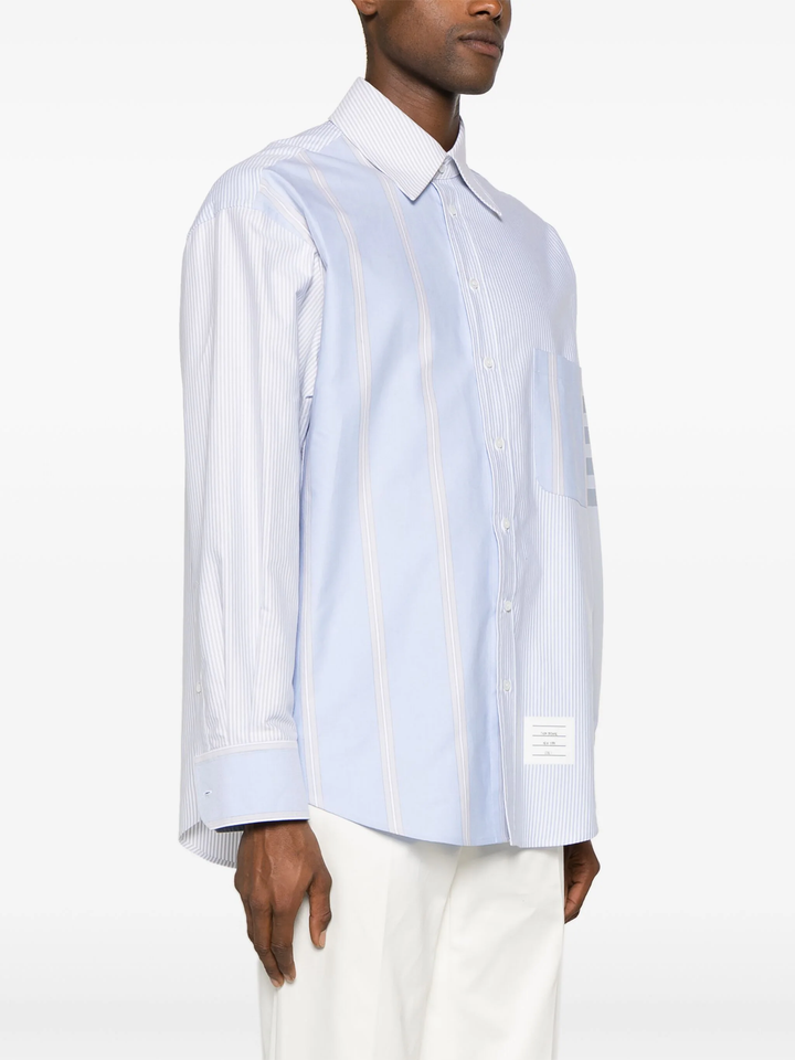 Cotton 4-Bar Oversized Shirt Men