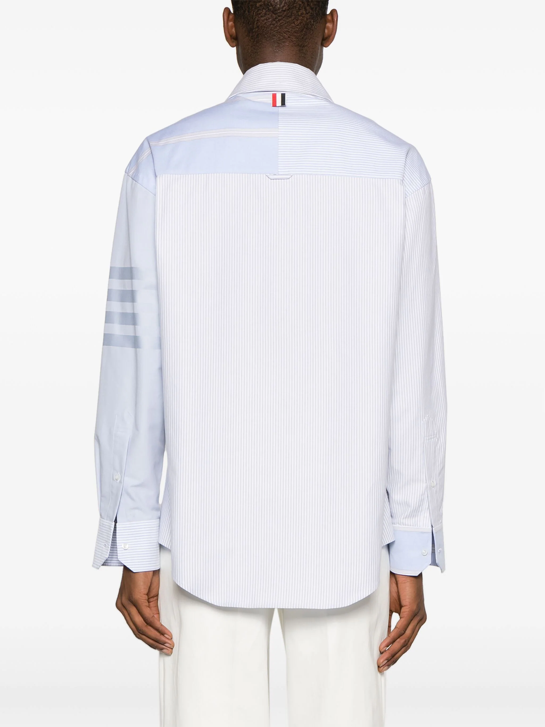 Cotton 4-Bar Oversized Shirt