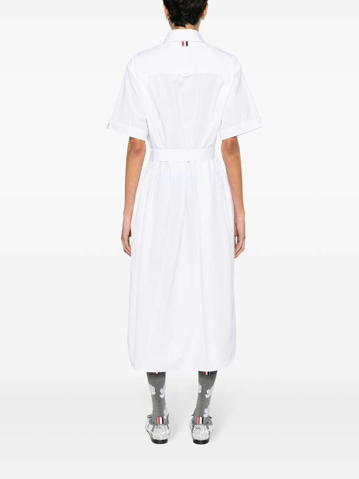 Solid Poplin Midi Shirt Dress