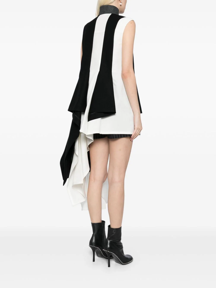 Wool Melton X Double-Faced Silk Dress