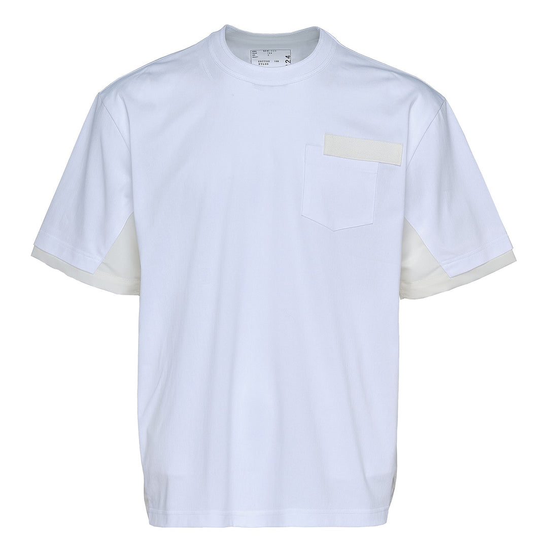 Nylon Twill X Cotton Jersey T-Shirt