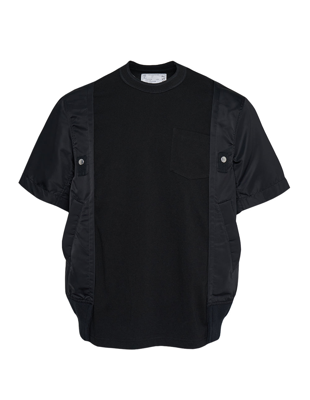 Nylon Twill x Cotton Jersey T-Shirt