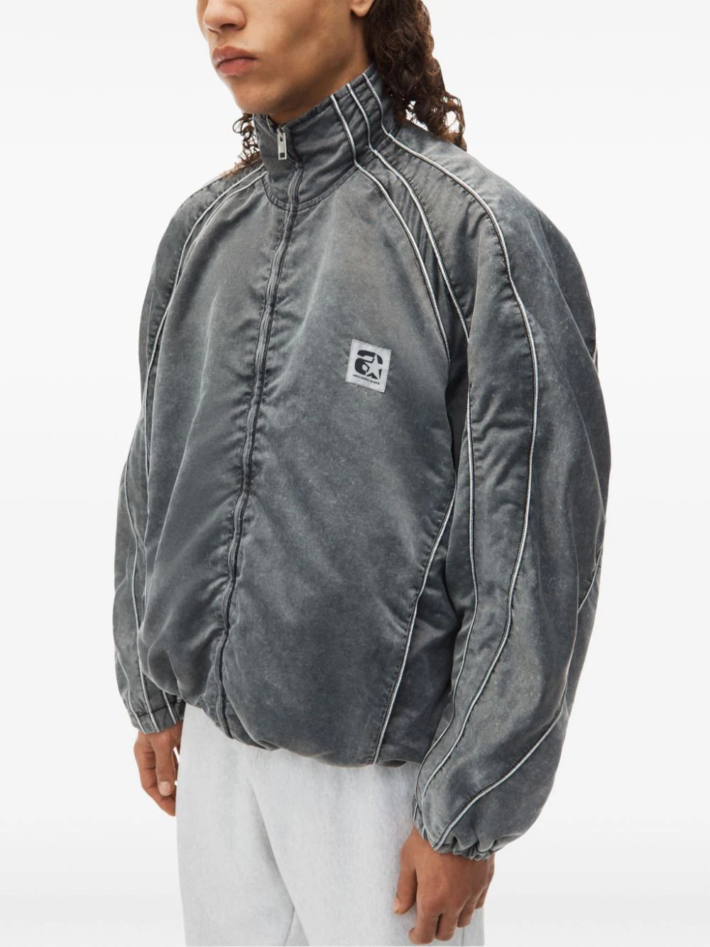 Oversized Piped Track Jacket