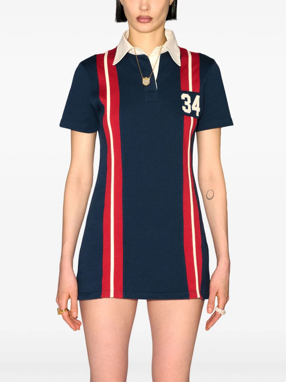 Striped Rugby Shirt Dress