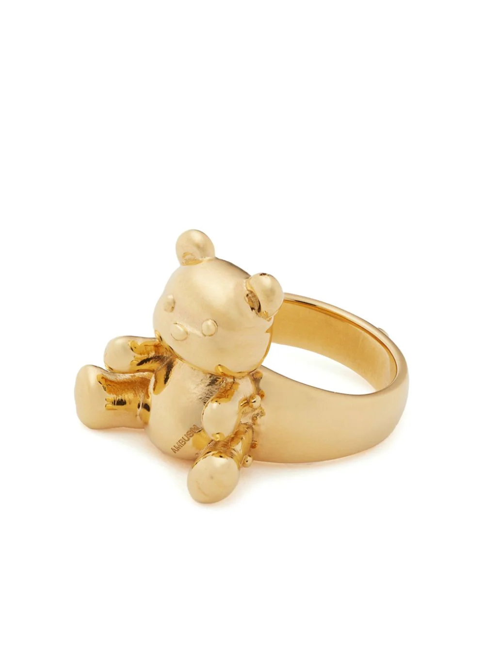 Inflated Teddy Bear Ring Gold