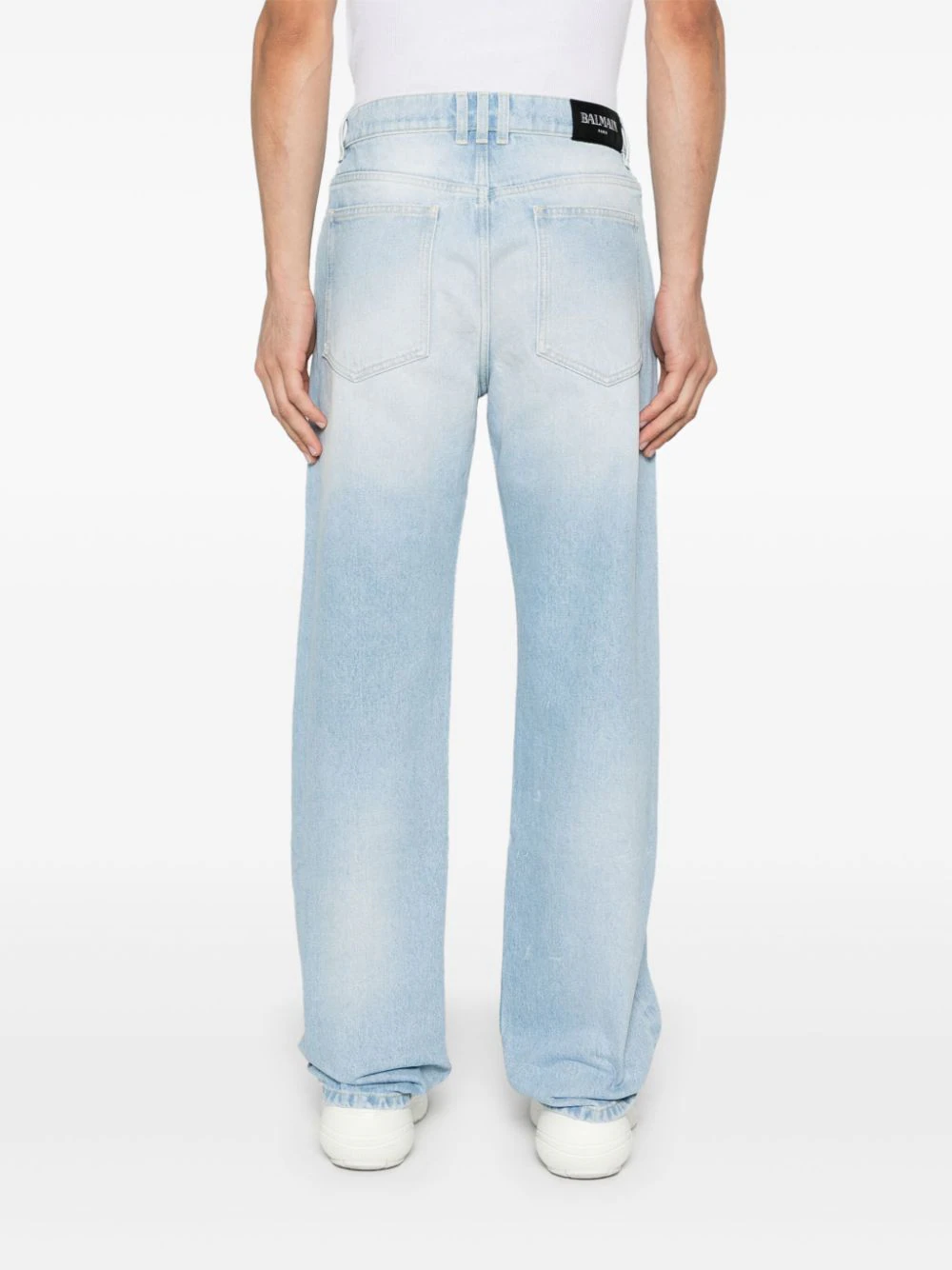 Loose Denim Pants Blue Wash