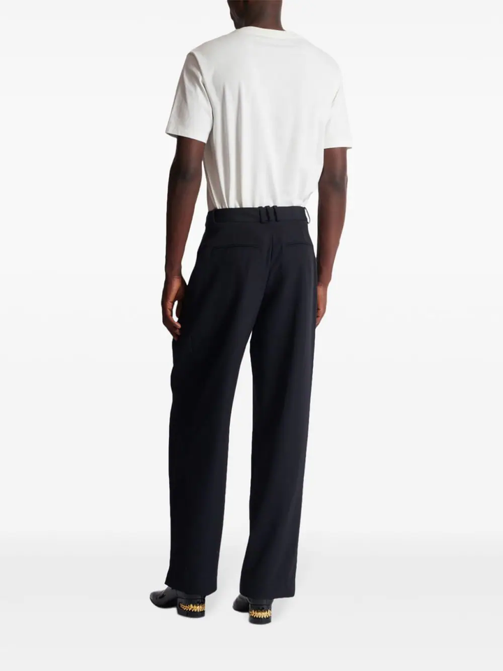 Pleated Grain De Poudre Trousers