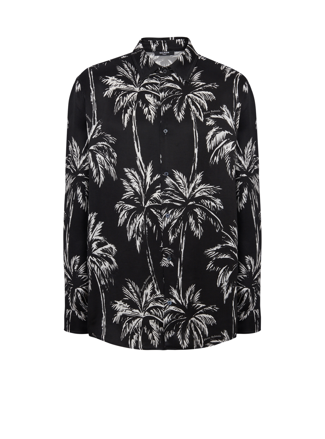 Palm Print Satin Shirt