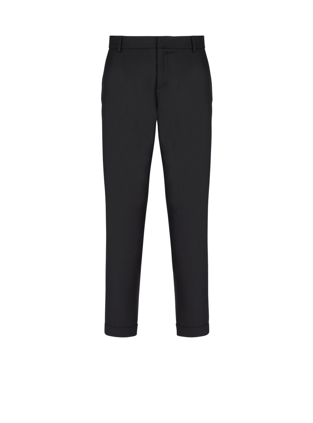 Tailored Wool Straight Pants