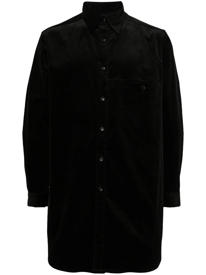 Velveteen Round Hem Shirt