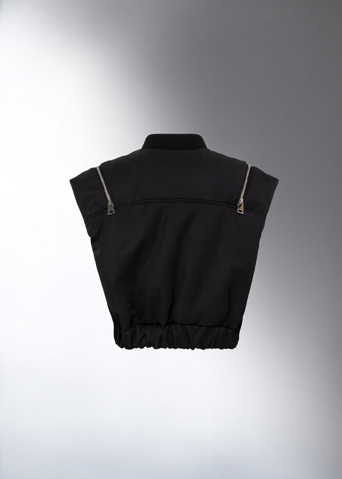 Zip Shoulder Bomber Gilet