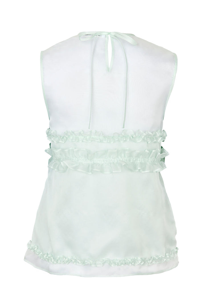 Orietta Top Satin Organza Mint