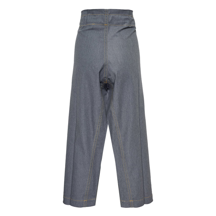 Flat Denim Wide Leg Pants
