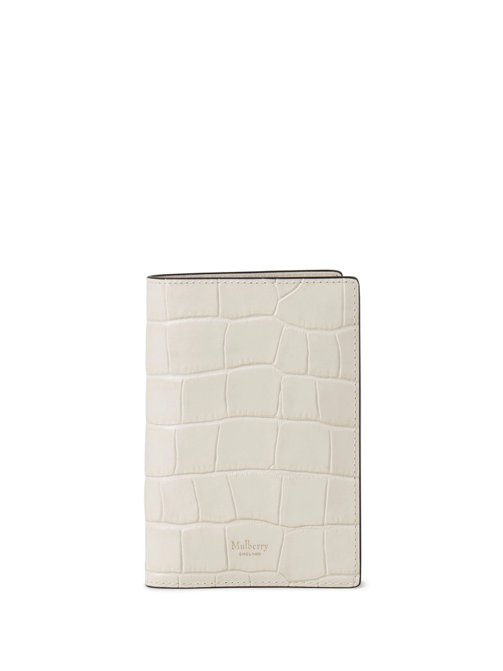 Passport Cover Eggshell Shiny Small Croc