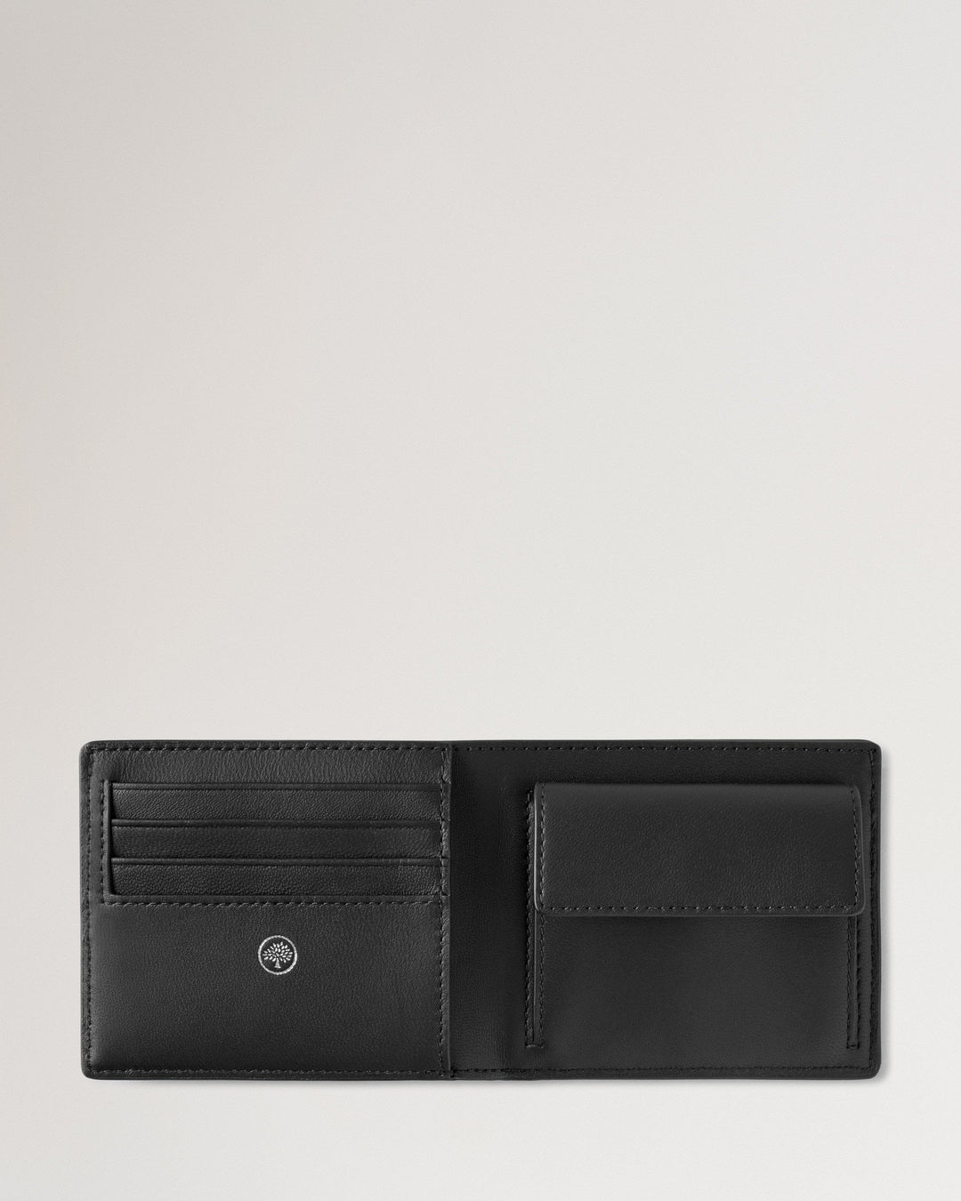 Heritage Bifold Coin Wallet Black Small Classic Grain