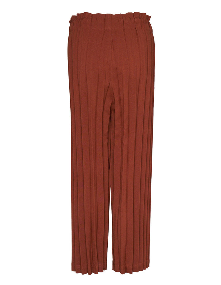 Color Pleats Bottom Pants