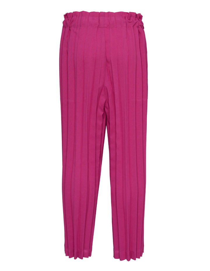 Color Pleats Bottom Pants