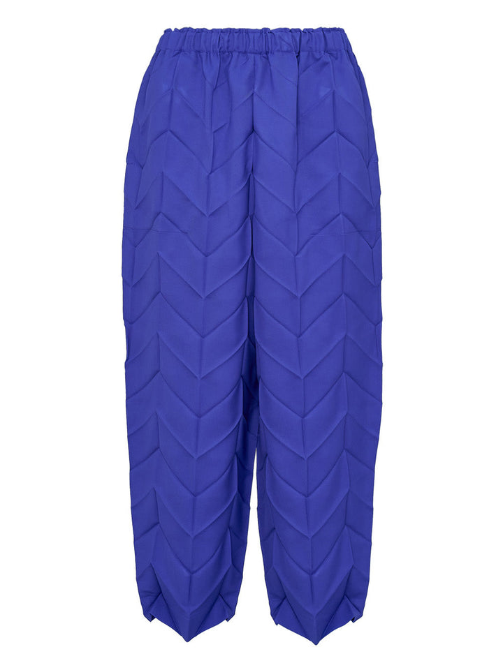 Zig Zag Pleats Bottom Slim Pants