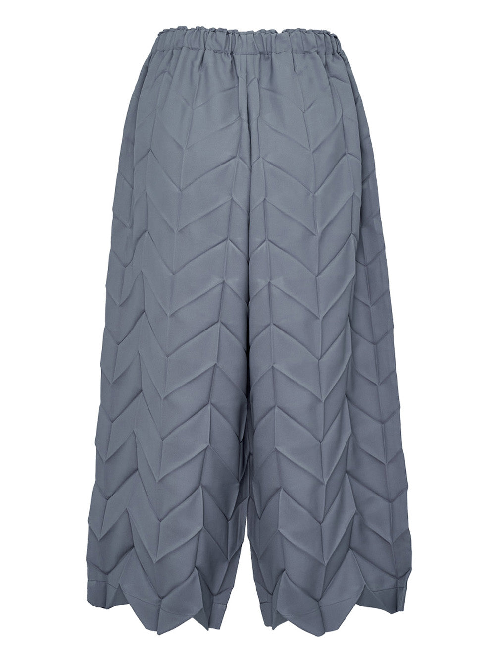 Zig Zag Pleats Bottom Wide Pants