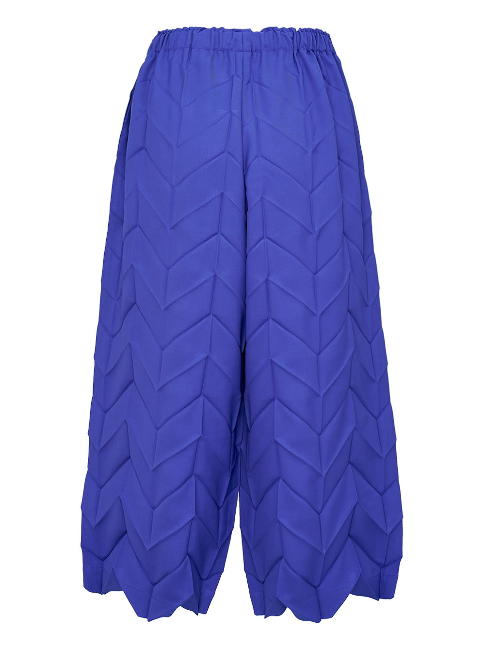 Zig Zag Pleats Bottom Wide Pants