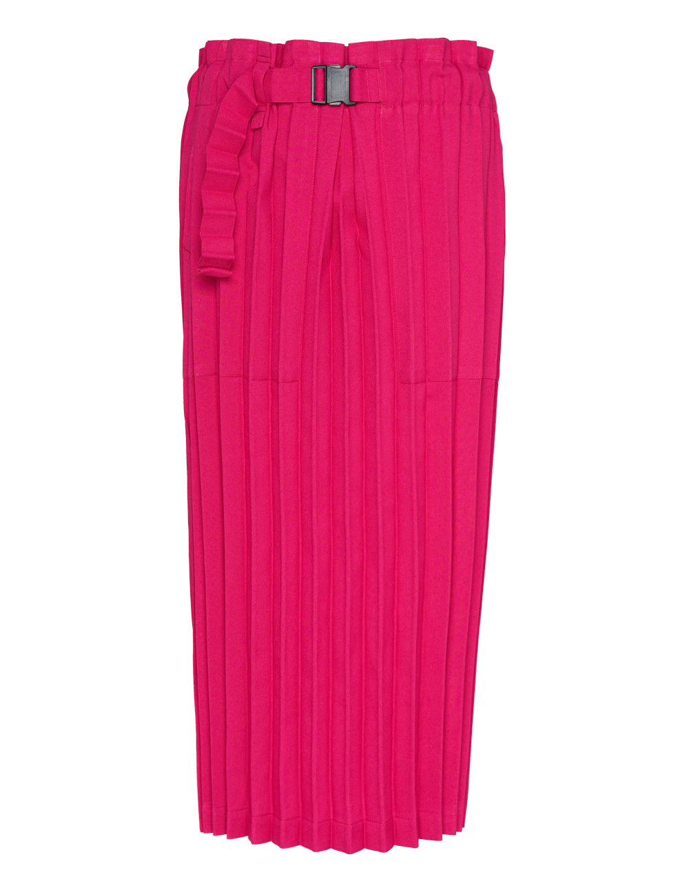 Color Pleats Bottom Skirt