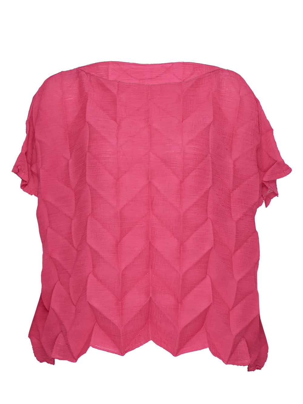 Zig Zag See-Thru Crepe Top