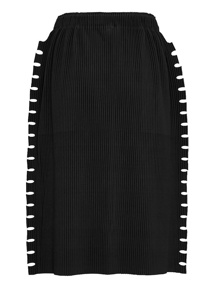 Bold Fringe Pleats Skirt