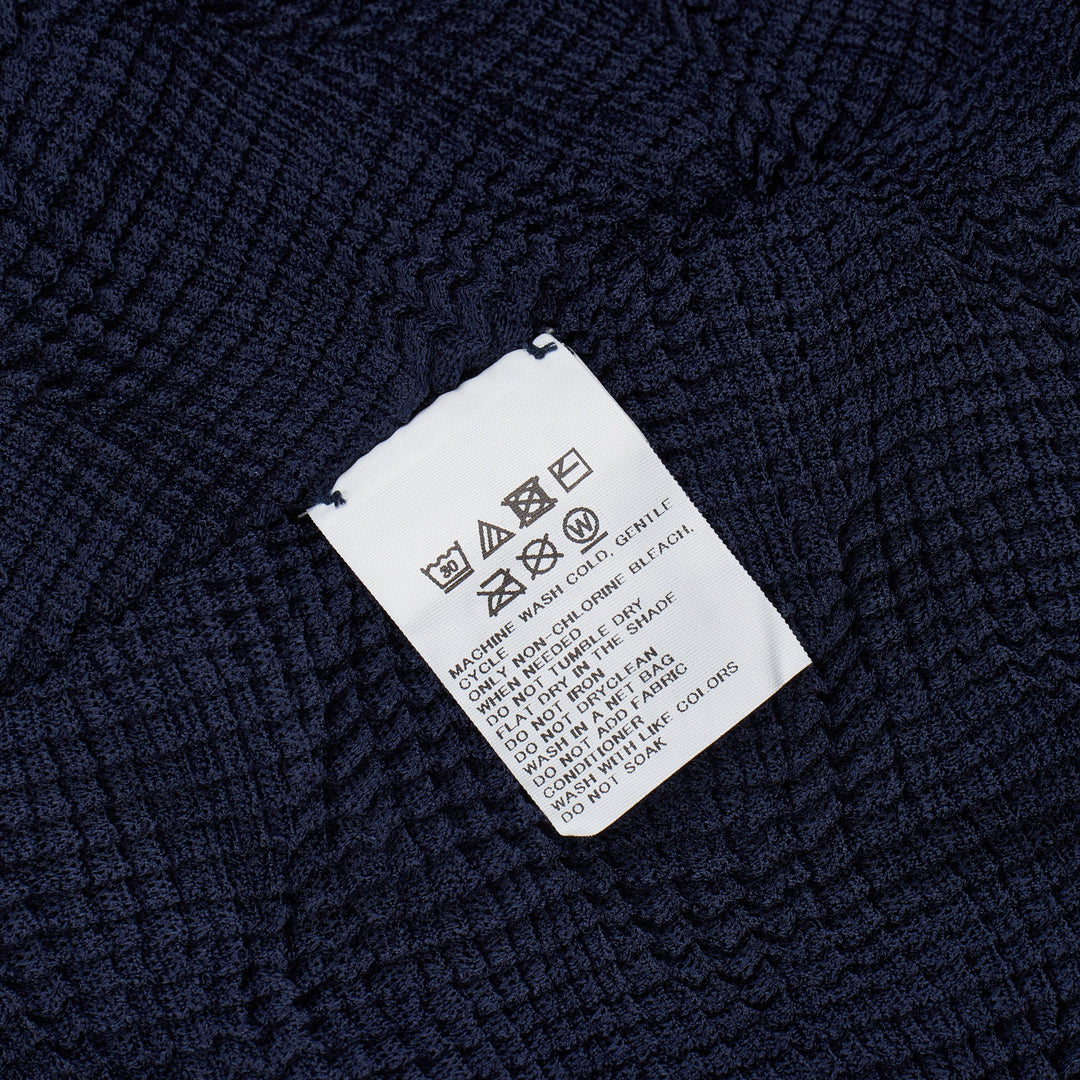 Wave Knit Stretch Pleats Top