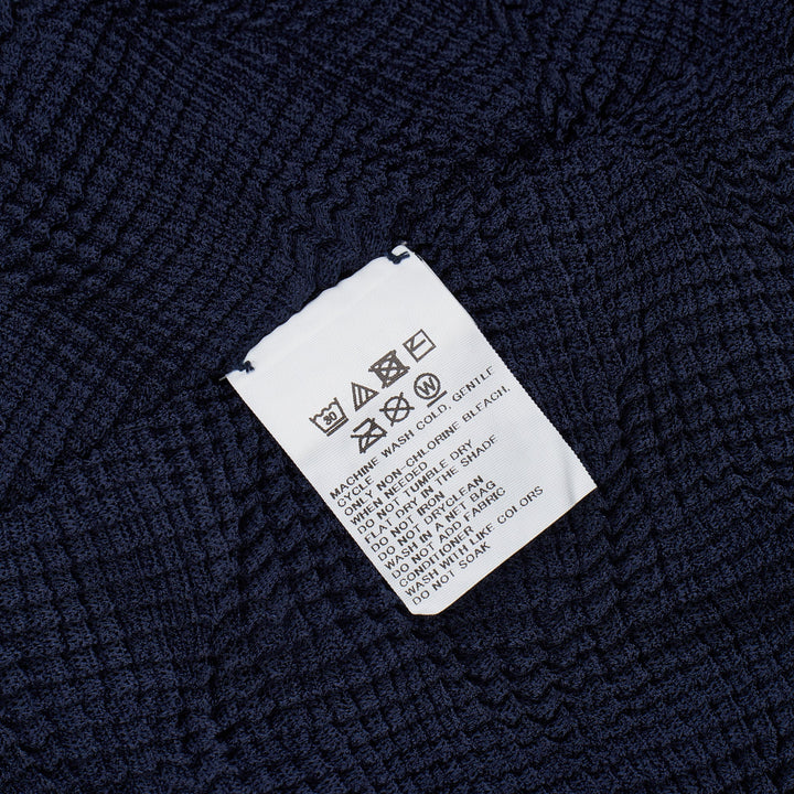 Wave Knit Stretch Pleats Top