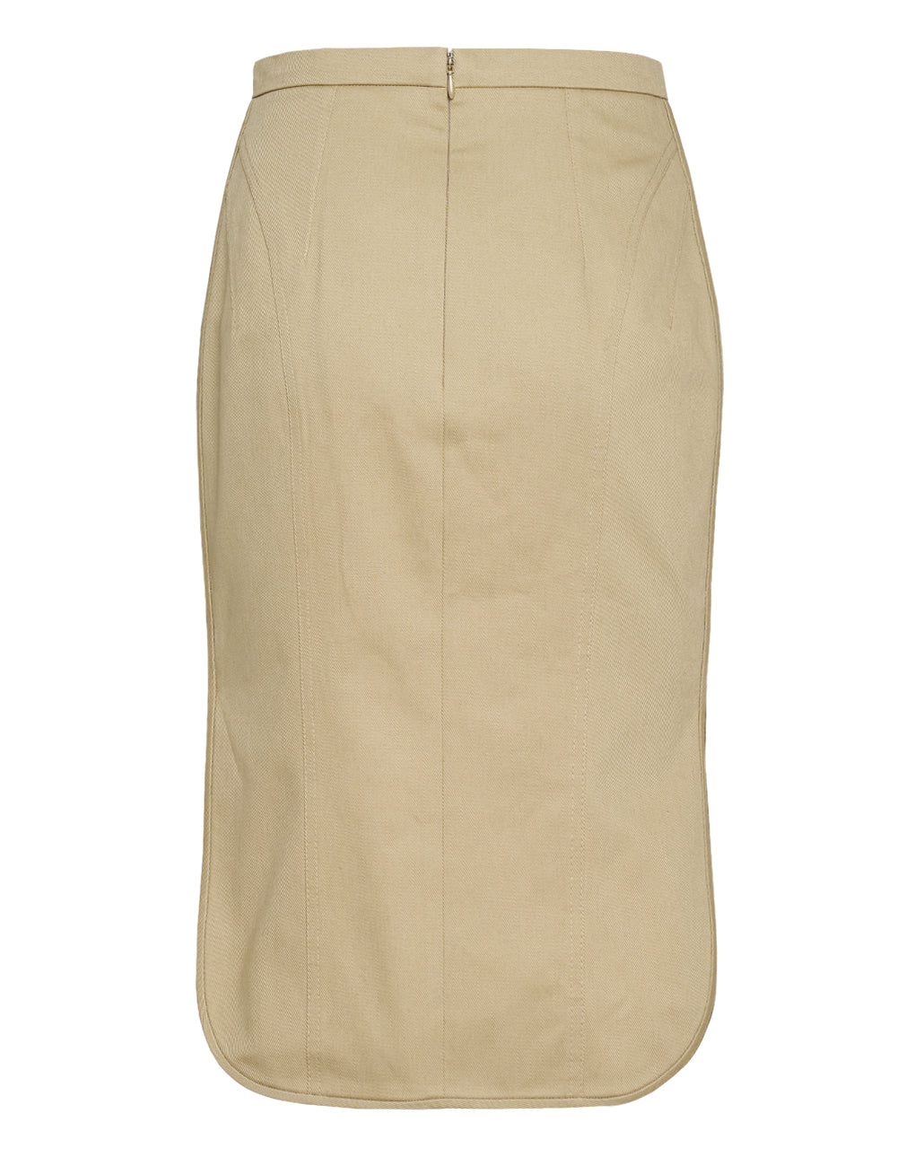 Woven Side Slit Skirt