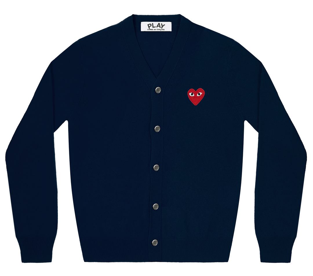 V-Neck Cardigan Red Emblem Unisex